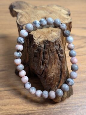 Rhodonite 6.5mm Crystal Bracelet